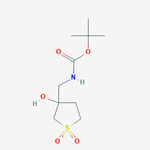 tert-butyl N-[(3-hydroxy-1,1-dioxo-1lambda6-thiolan-3-yl)methyl]carbamate