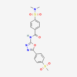 4-(N,N-dimethylsulfamoyl)-N-(5-(4-(methylsulfonyl)phenyl)-1,3,4-oxadiazol-2-yl)benzamide