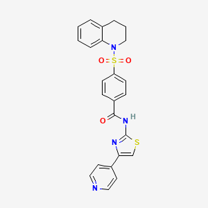 4-(3,4-dihydro-2H-quinolin-1-ylsulfonyl)-N-(4-pyridin-4-yl-1,3-thiazol-2-yl)benzamide