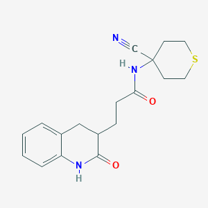 N-(4-cyanothian-4-yl)-3-(2-oxo-1,2,3,4-tetrahydroquinolin-3-yl)propanamide