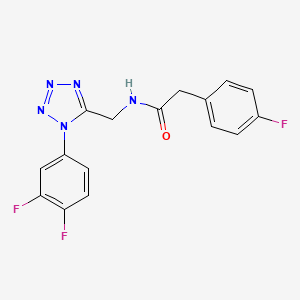 N-((1-(3,4-difluorophenyl)-1H-tetrazol-5-yl)methyl)-2-(4-fluorophenyl)acetamide