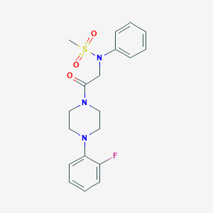 1-[4-(2-Fluorophenyl)piperazinyl]-2-[(methylsulfonyl)phenylamino]ethan-1-one