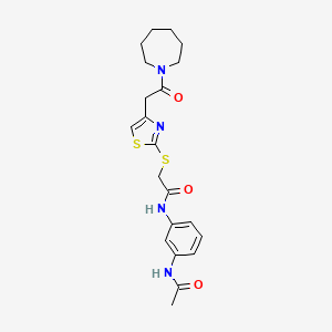 N-(3-acetamidophenyl)-2-((4-(2-(azepan-1-yl)-2-oxoethyl)thiazol-2-yl)thio)acetamide