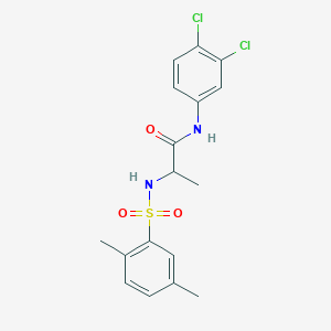 N-(3,4-dichlorophenyl)-2-[(2,5-dimethylphenyl)sulfonylamino]propanamide