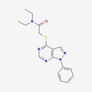 N,N-Diethyl-2-(1-phenyl-1H-pyrazolo[3,4-d]pyrimidin-4-ylsulfanyl)-acetamide