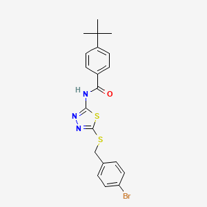 N-(5-((4-bromobenzyl)thio)-1,3,4-thiadiazol-2-yl)-4-(tert-butyl)benzamide