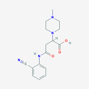 4-((2-Cyanophenyl)amino)-2-(4-methylpiperazin-1-yl)-4-oxobutanoic acid