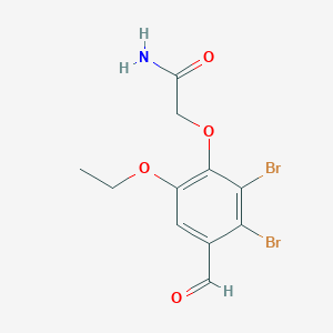 2-(2,3-Dibromo-6-ethoxy-4-formylphenoxy)acetamide