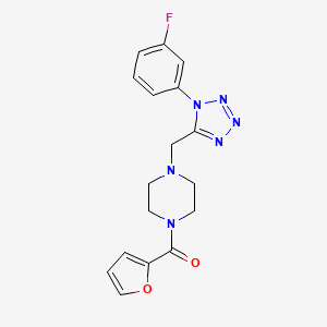 (4-((1-(3-fluorophenyl)-1H-tetrazol-5-yl)methyl)piperazin-1-yl)(furan-2-yl)methanone