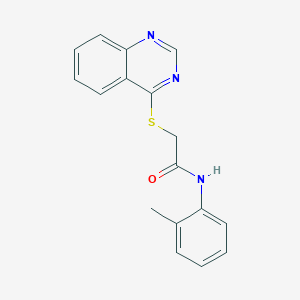 2-(quinazolin-4-ylthio)-N-(o-tolyl)acetamide