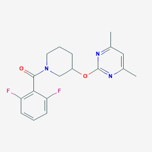 molecular formula C18H19F2N3O2 B2532164 (2,6-二氟苯基)(3-((4,6-二甲基嘧啶-2-基)氧基)哌啶-1-基)甲酮 CAS No. 2097930-97-5