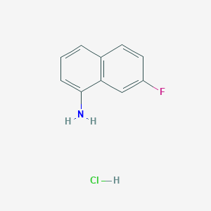 molecular formula C10H9ClFN B2532172 7-Fluoro-1-aminonaphthalene hydrochloride CAS No. 137160-30-6