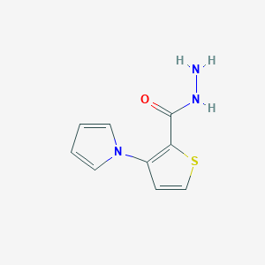 molecular formula C9H9N3OS B2532178 3-(1H-Pyrrol-1-YL)thiophène-2-carbohydrazide CAS No. 478050-34-9