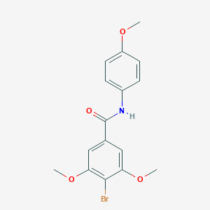 molecular formula C16H16BrNO4 B253218 4-bromo-3,5-dimethoxy-N-(4-methoxyphenyl)benzamide 