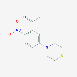 1-[2-Nitro-5-(1,4-thiazinan-4-yl)phenyl]-1-ethanone