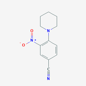 molecular formula C12H13N3O2 B2532188 3-Nitro-4-piperidin-1-ylbenzonitrile CAS No. 32117-03-6