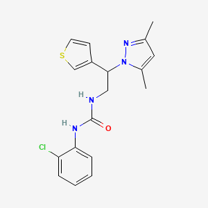 1-(2-chlorophenyl)-3-(2-(3,5-dimethyl-1H-pyrazol-1-yl)-2-(thiophen-3-yl)ethyl)urea