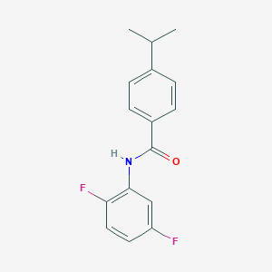 molecular formula C16H15F2NO B253219 N-(2,5-difluorophenyl)-4-isopropylbenzamide 