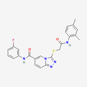 molecular formula C23H20FN5O2S B2532190 5-(3-methylphenyl)-N-[5-(phenylsulfonyl)-4,5,6,7-tetrahydro[1,3]thiazolo[5,4-c]pyridin-2-yl]-1,3-oxazole-4-carboxamide CAS No. 1112332-79-2