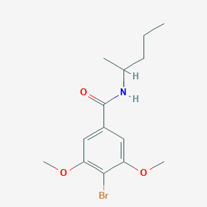 molecular formula C14H20BrNO3 B253220 4-bromo-3,5-dimethoxy-N-(pentan-2-yl)benzamide 