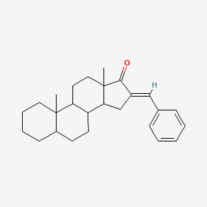 molecular formula C26H34O B2532206 (E)-16-benzylidene-10,13-dimethyltetradecahydro-1H-cyclopenta[a]phenanthren-17(2H)-one CAS No. 1170779-35-7