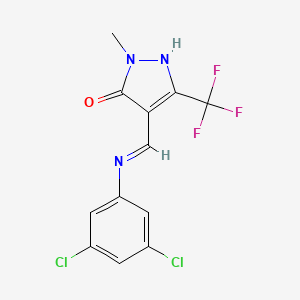 4-[(3,5-dichloroanilino)methylene]-2-methyl-5-(trifluoromethyl)-2,4-dihydro-3H-pyrazol-3-one