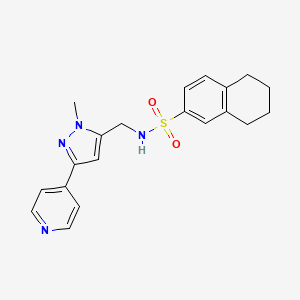 N-[(2-Methyl-5-pyridin-4-ylpyrazol-3-yl)methyl]-5,6,7,8-tetrahydronaphthalene-2-sulfonamide
