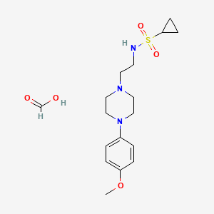 molecular formula C17H27N3O5S B2532228 N-(2-(4-(4-methoxyphenyl)piperazin-1-yl)ethyl)cyclopropanesulfonamide formate CAS No. 1396865-84-1