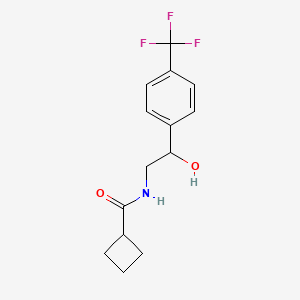 molecular formula C14H16F3NO2 B2532229 N-(2-hydroxy-2-(4-(trifluoromethyl)phenyl)ethyl)cyclobutanecarboxamide CAS No. 1351642-19-7