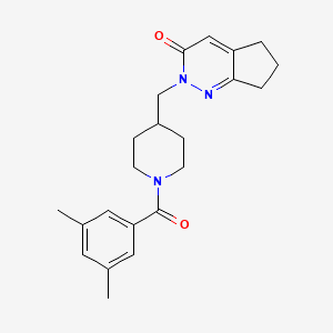 2-[[1-(3,5-Dimethylbenzoyl)piperidin-4-yl]methyl]-6,7-dihydro-5H-cyclopenta[c]pyridazin-3-one