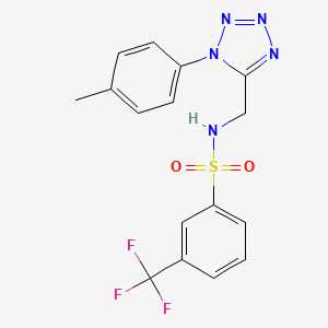 N-((1-(p-tolyl)-1H-tetrazol-5-yl)methyl)-3-(trifluoromethyl)benzenesulfonamide