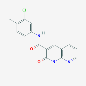 molecular formula C17H14ClN3O2 B2532305 N-(3-氯-4-甲基苯基)-1-甲基-2-氧代-1,2-二氢-1,8-萘啶-3-甲酰胺 CAS No. 899951-51-0