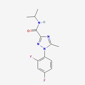 molecular formula C13H14F2N4O B2532307 1-(2,4-difluorophenyl)-N-isopropyl-5-methyl-1H-1,2,4-triazole-3-carboxamide CAS No. 338397-99-2