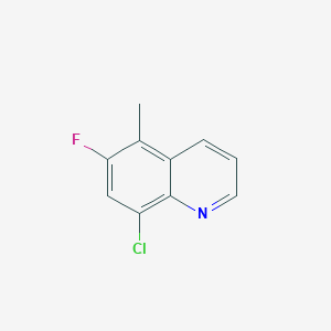 molecular formula C10H7ClFN B2532321 8-Chloro-6-fluoro-5-methylquinoline CAS No. 1909306-55-3