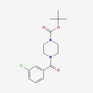 molecular formula C16H21ClN2O3 B2532324 Tert-butyl 4-[(3-chlorophenyl)carbonyl]piperazine-1-carboxylate CAS No. 828299-83-8
