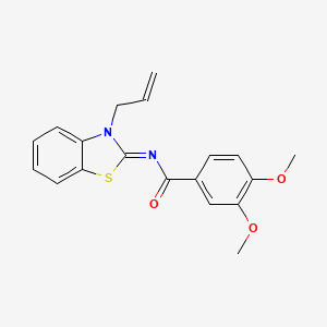 molecular formula C19H18N2O3S B2532333 (Z)-N-(3-allylbenzo[d]thiazol-2(3H)-ylidene)-3,4-dimethoxybenzamide CAS No. 942011-50-9