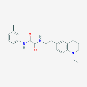 molecular formula C22H27N3O2 B2532341 N1-(2-(1-乙基-1,2,3,4-四氢喹啉-6-基)乙基)-N2-(间甲苯基)草酰胺 CAS No. 955774-10-4