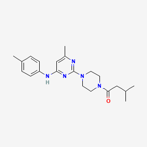 molecular formula C21H29N5O B2532364 3-Methyl-1-(4-(4-methyl-6-(p-tolylamino)pyrimidin-2-yl)piperazin-1-yl)butan-1-one CAS No. 923244-40-0