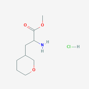 molecular formula C9H18ClNO3 B2532371 Methyl 2-amino-3-(oxan-3-yl)propanoate hydrochloride CAS No. 2031258-54-3