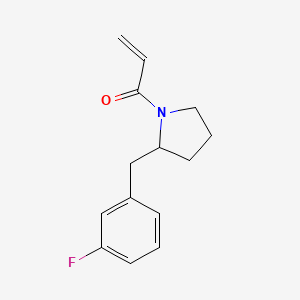 molecular formula C14H16FNO B2532375 1-[2-[(3-Fluorophenyl)methyl]pyrrolidin-1-yl]prop-2-en-1-one CAS No. 2193937-08-3