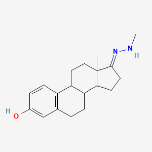 molecular formula C19H26N2O B2532382 (E)-13-methyl-17-(2-methylhydrazono)-7,8,9,11,12,13,14,15,16,17-decahydro-6H-cyclopenta[a]phenanthren-3-ol CAS No. 1267650-58-7