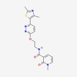 molecular formula C18H19N5O3S B2532386 N-(2-((6-(2,4-dimethylthiazol-5-yl)pyridazin-3-yl)oxy)ethyl)-1-methyl-2-oxo-1,2-dihydropyridine-3-carboxamide CAS No. 1251632-25-3
