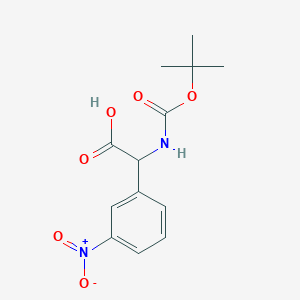 molecular formula C13H16N2O6 B2532406 α-叔丁氧羰基氨基-间硝基苯乙酸 CAS No. 54895-27-1