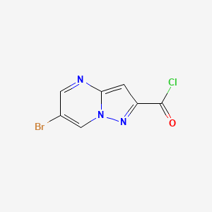 molecular formula C7H3BrClN3O B2532413 6-Bromopyrazolo[1,5-a]pyrimidine-2-carbonyl chloride CAS No. 860792-68-3