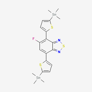 molecular formula C20H23FN2S3Sn2 B2532417 5-氟-4,7-双（5-（三甲基锡基）噻吩-2-基）苯并[c][1,2,5]噻二唑 CAS No. 1611002-56-2