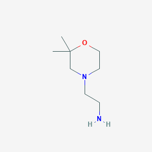 molecular formula C8H18N2O B2532420 2-(2,2-Dimethylmorpholin-4-yl)ethan-1-amine CAS No. 1156086-77-9