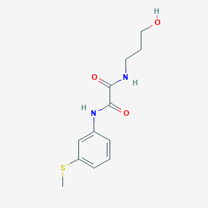 molecular formula C12H16N2O3S B2532427 N1-(3-hydroxypropyl)-N2-(3-(methylthio)phenyl)oxalamide CAS No. 920239-46-9