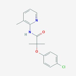molecular formula C16H17ClN2O2 B253244 2-(4-chlorophenoxy)-2-methyl-N-(3-methyl-2-pyridinyl)propanamide 