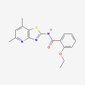 molecular formula C17H17N3O2S B2532442 N-(5,7-dimethylthiazolo[4,5-b]pyridin-2-yl)-2-ethoxybenzamide CAS No. 1021045-62-4