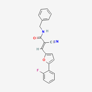 (E)-N-benzyl-2-cyano-3-[5-(2-fluorophenyl)furan-2-yl]prop-2-enamide